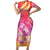 Polynesia Sea Turtle Couple Short Sleeve Bodycon Dress One Soul One Love