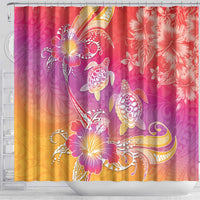 Polynesia Sea Turtle Couple Shower Curtain One Soul One Love