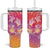 Polynesia Sea Turtle Couple Tumbler With Handle One Soul One Love