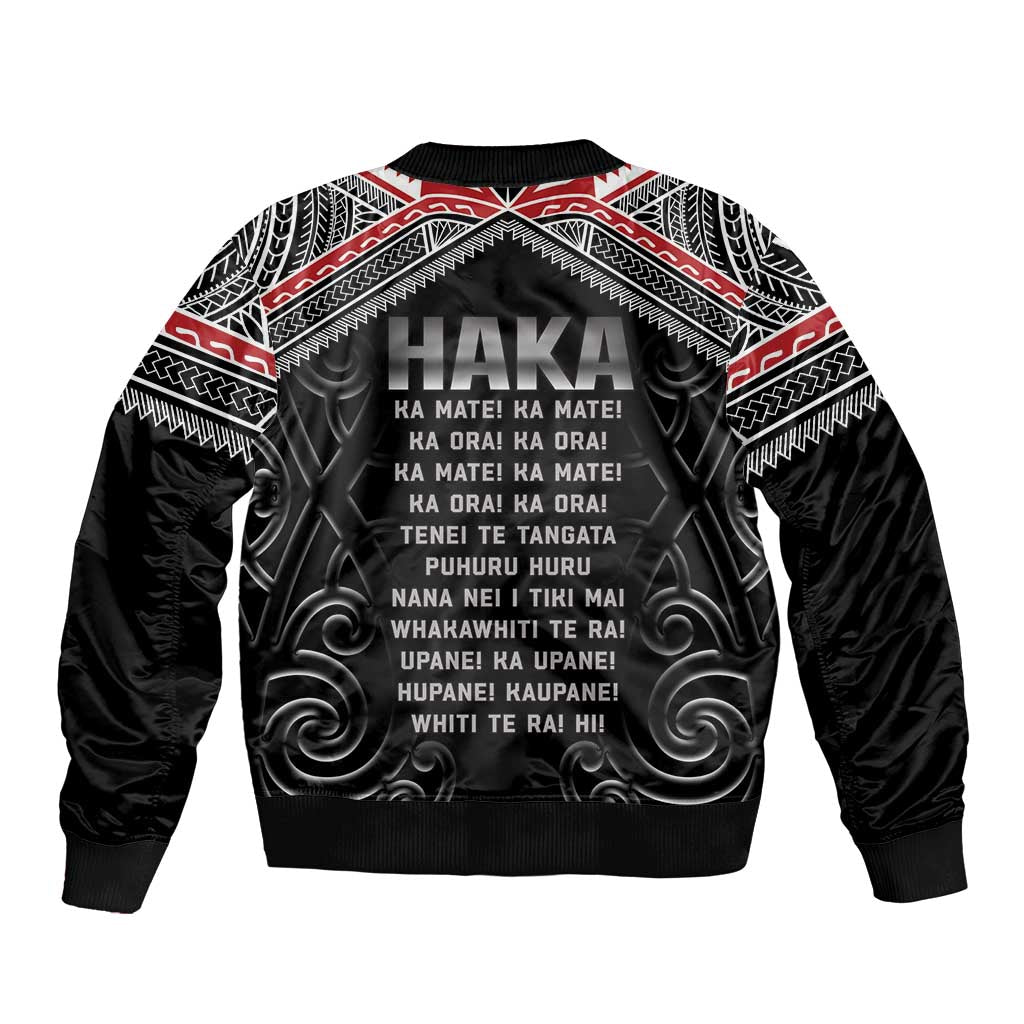 New Zealand Aotearoa Bomber Jacket Traditional Kapa Haka