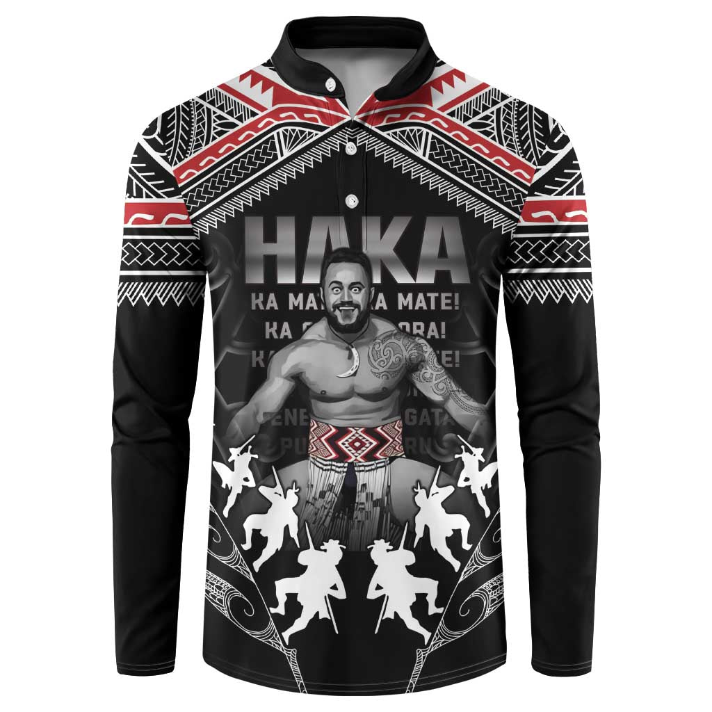 New Zealand Aotearoa Button Sweatshirt Traditional Kapa Haka
