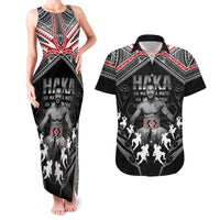 New Zealand Aotearoa Couples Matching Tank Maxi Dress and Hawaiian Shirt Traditional Kapa Haka