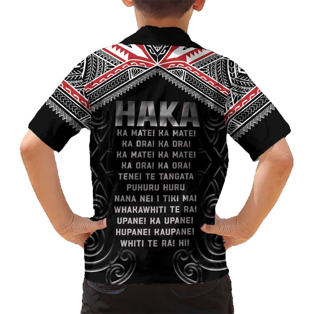 New Zealand Aotearoa Family Matching Short Sleeve Bodycon Dress and Hawaiian Shirt Traditional Kapa Haka