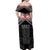 New Zealand Aotearoa Off Shoulder Maxi Dress Traditional Kapa Haka