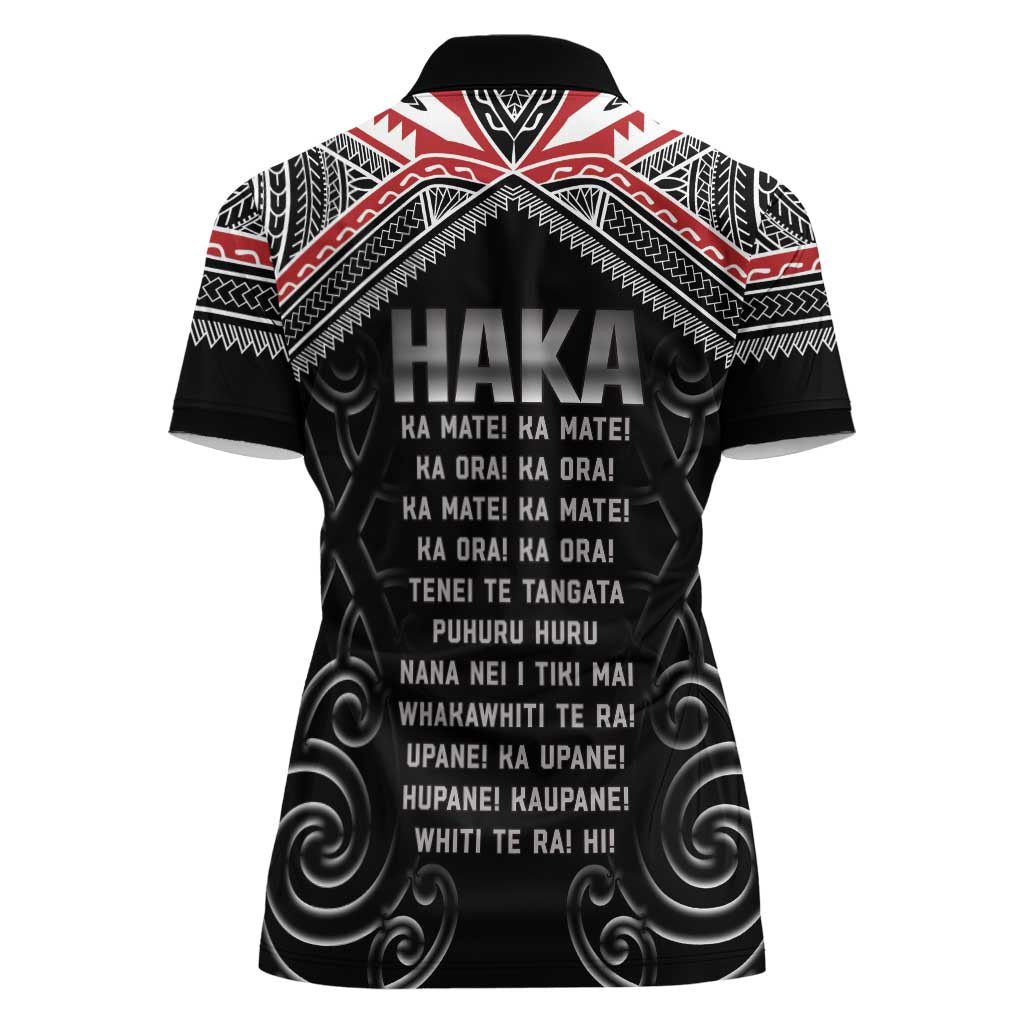 New Zealand Aotearoa Women Polo Shirt Traditional Kapa Haka