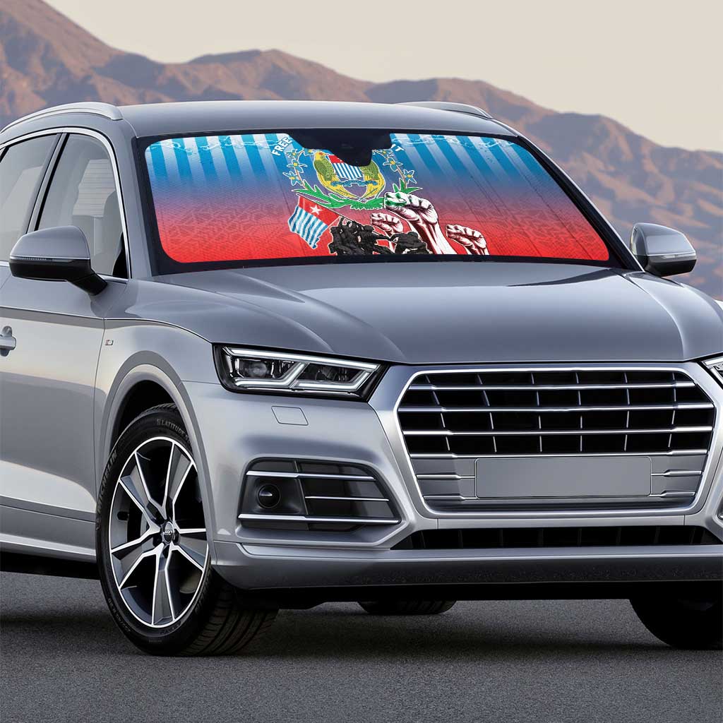Free West Papua Auto Sun Shade One People One Soul Unique Style - Polynesian Pride