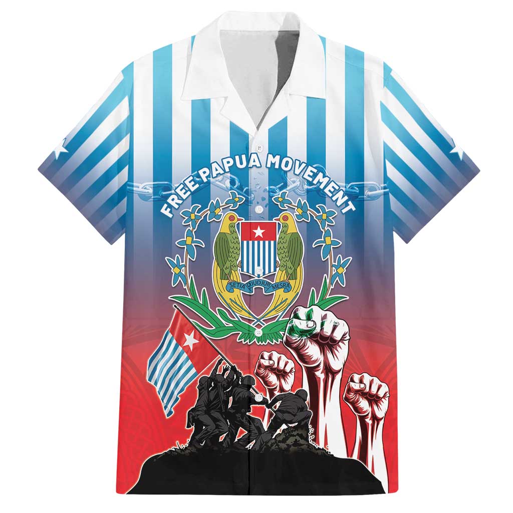 Personalised Free West Papua Family Matching Summer Maxi Dress and Hawaiian Shirt One People One Soul Unique Style LT05 Dad's Shirt - Short Sleeve Blue - Polynesian Pride