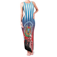 Personalised Free West Papua Family Matching Tank Maxi Dress and Hawaiian Shirt One People One Soul Unique Style LT05 Mom's Dress Blue - Polynesian Pride
