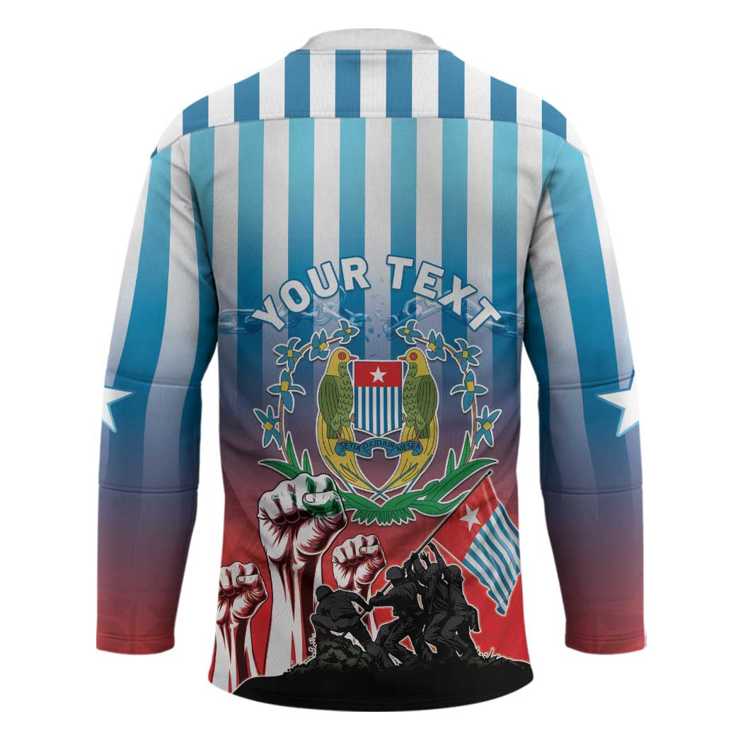 Personalised Free West Papua Hockey Jersey One People One Soul Unique Style LT05 - Polynesian Pride