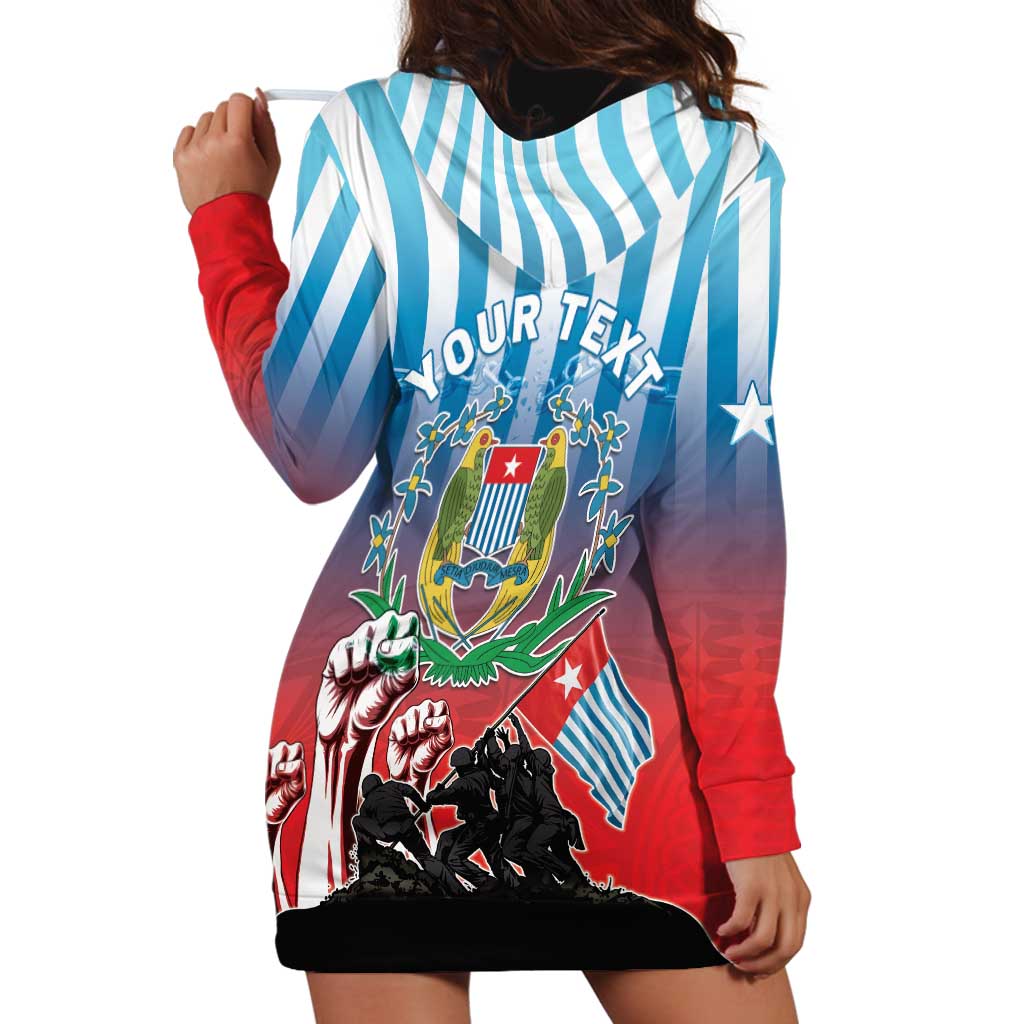 Personalised Free West Papua Hoodie Dress One People One Soul Unique Style - Polynesian Pride
