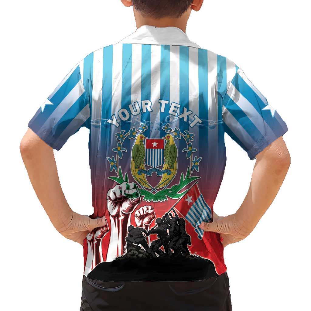 Personalised Free West Papua Kid Hawaiian Shirt One People One Soul Unique Style - Polynesian Pride
