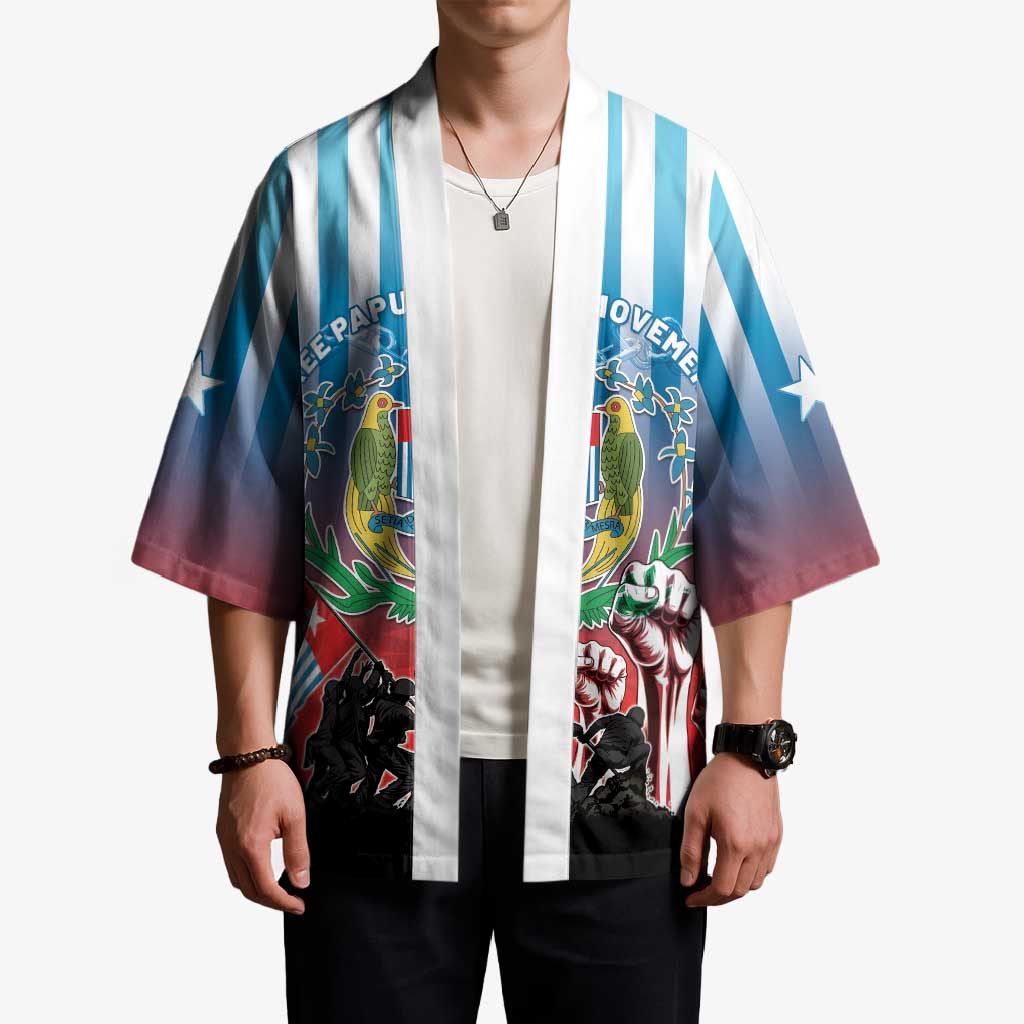 Personalised Free West Papua Kimono One People One Soul Unique Style - Polynesian Pride