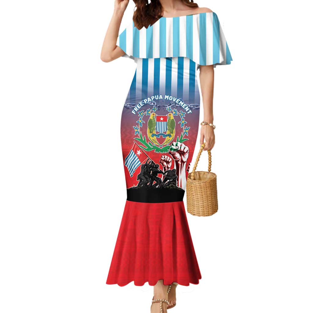 Personalised Free West Papua Mermaid Dress One People One Soul Unique Style - Polynesian Pride