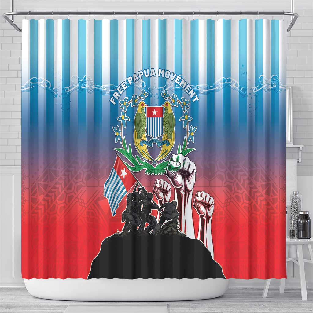 Free West Papua Shower Curtain One People One Soul Unique Style - Polynesian Pride