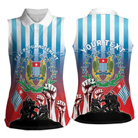 Personalised Free West Papua Women Sleeveless Polo Shirt One People One Soul Unique Style - Polynesian Pride