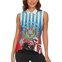 Personalised Free West Papua Women Sleeveless Polo Shirt One People One Soul Unique Style - Polynesian Pride