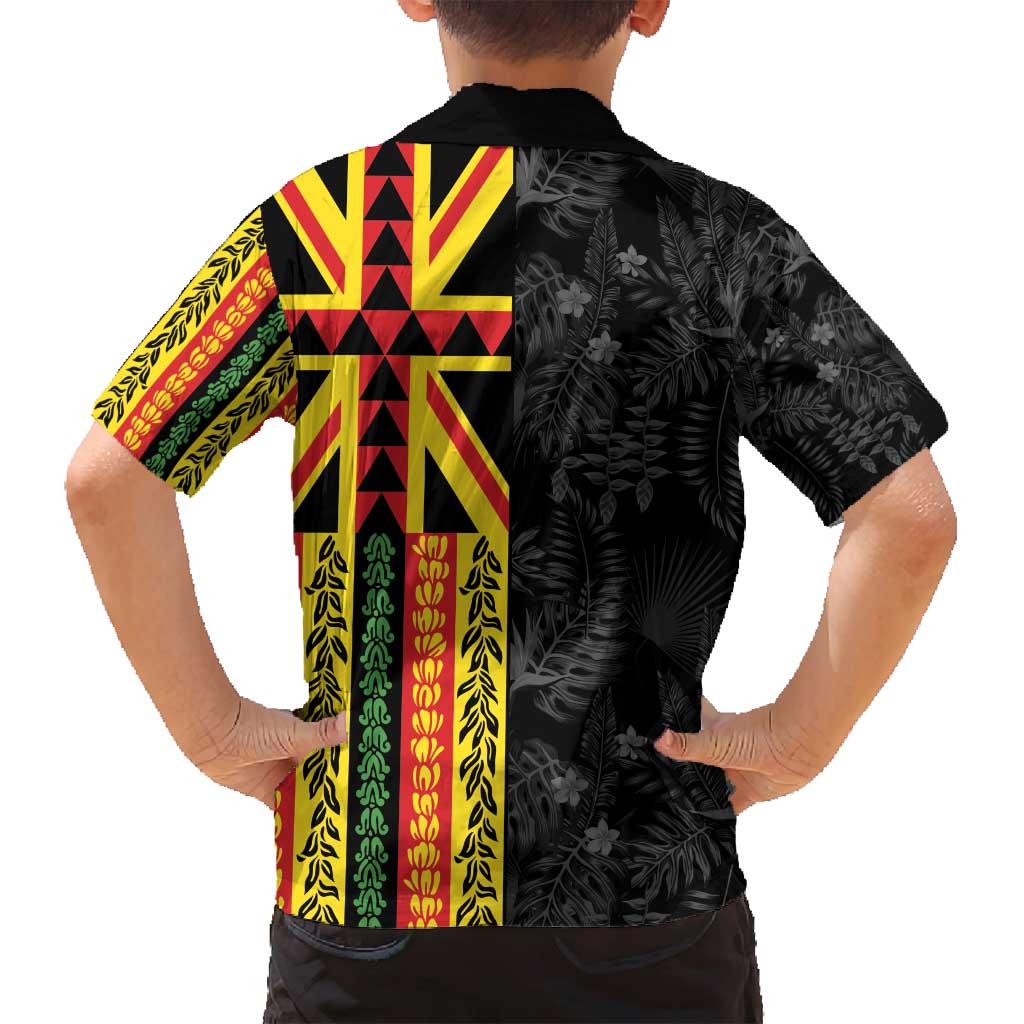 Hawaii Maoli Spirit Family Matching Tank Maxi Dress and Hawaiian Shirt Kakau Pattern With Flower Lei LT05 - Polynesian Pride