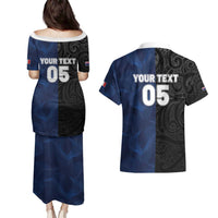 France And New Zealand Rugby Custom Couples Matching Puletasi and Hawaiian Shirt Les Bleus Rooster With Maori Tiki LT05 - Polynesian Pride