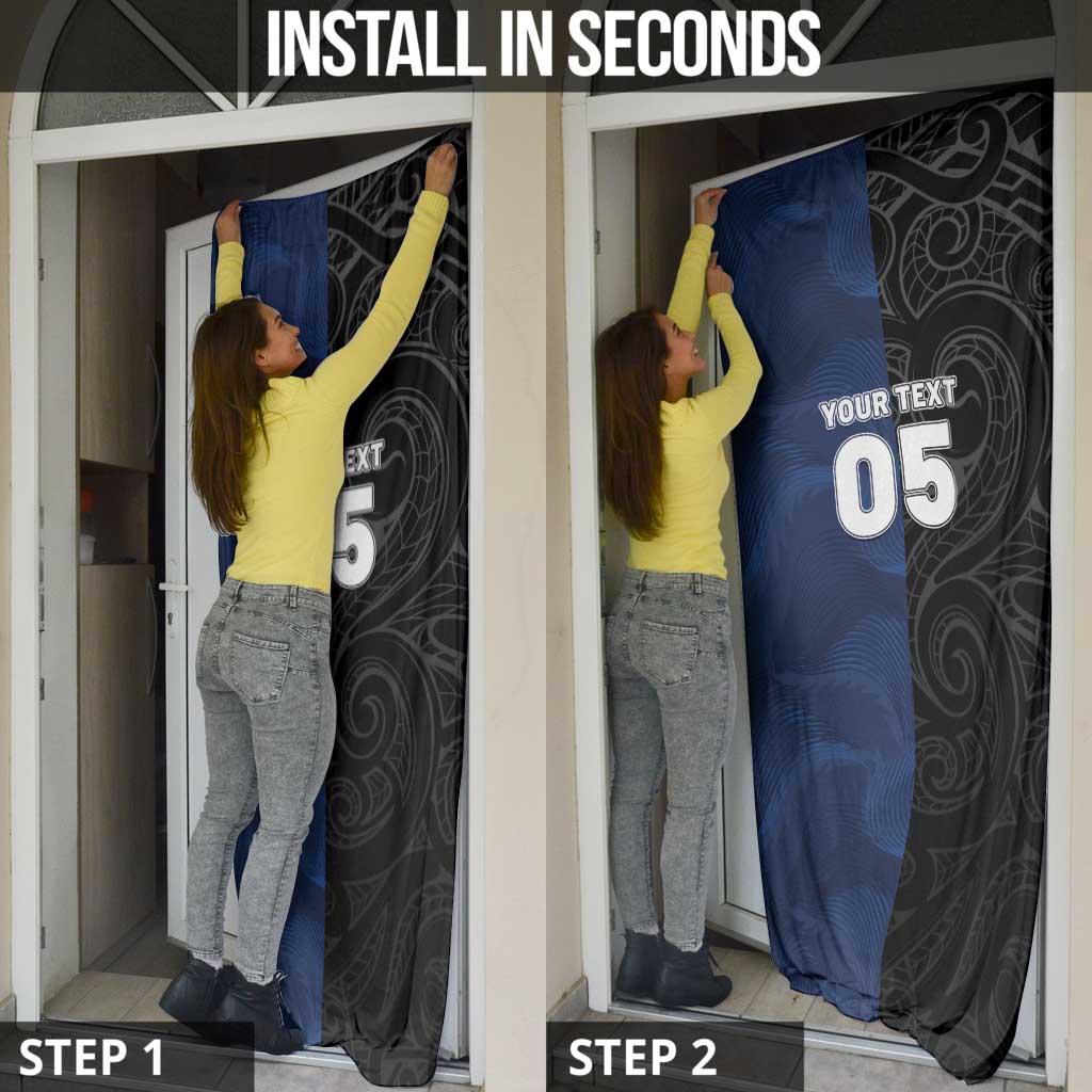 France And New Zealand Rugby Custom Door Cover Les Bleus Rooster With Maori Tiki LT05 - Polynesian Pride