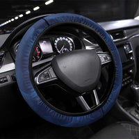 France And New Zealand Rugby Steering Wheel Cover Les Bleus Rooster With Maori Tiki LT05 Universal Fit Black - Polynesian Pride