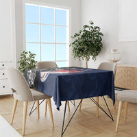 France And New Zealand Rugby Tablecloth Les Bleus Rooster With Maori Tiki - Polynesian Pride