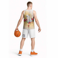 New Zealand Aotearoa Cockatoo Basketball Jersey Maori Pattern With Pohutukawa Flowers