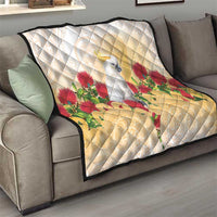New Zealand Aotearoa Cockatoo Quilt Maori Pattern With Pohutukawa Flowers
