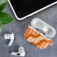 Orange Hawaii Palaka AirPods Case Hawaiian Ilima Lei