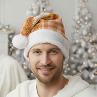 Orange Hawaii Palaka Christmas Santa Hat Hawaiian Ilima Lei LT05 - Polynesian Pride