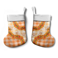 Orange Hawaii Palaka Christmas Stocking Hawaiian Ilima Lei LT05 - Polynesian Pride