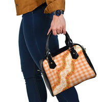 Orange Hawaii Palaka Shoulder Handbag Hawaiian Ilima Lei