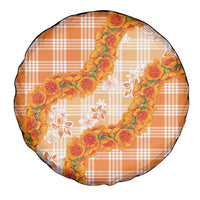 Orange Hawaii Palaka Spare Tire Cover Hawaiian Ilima Lei