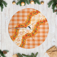 Orange Hawaii Palaka Tree Skirt Hawaiian Ilima Lei LT05 Casual Orange - Polynesian Pride