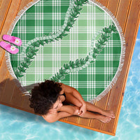 Green Hawaii Palaka Beach Blanket Hawaiian Pikake Lei