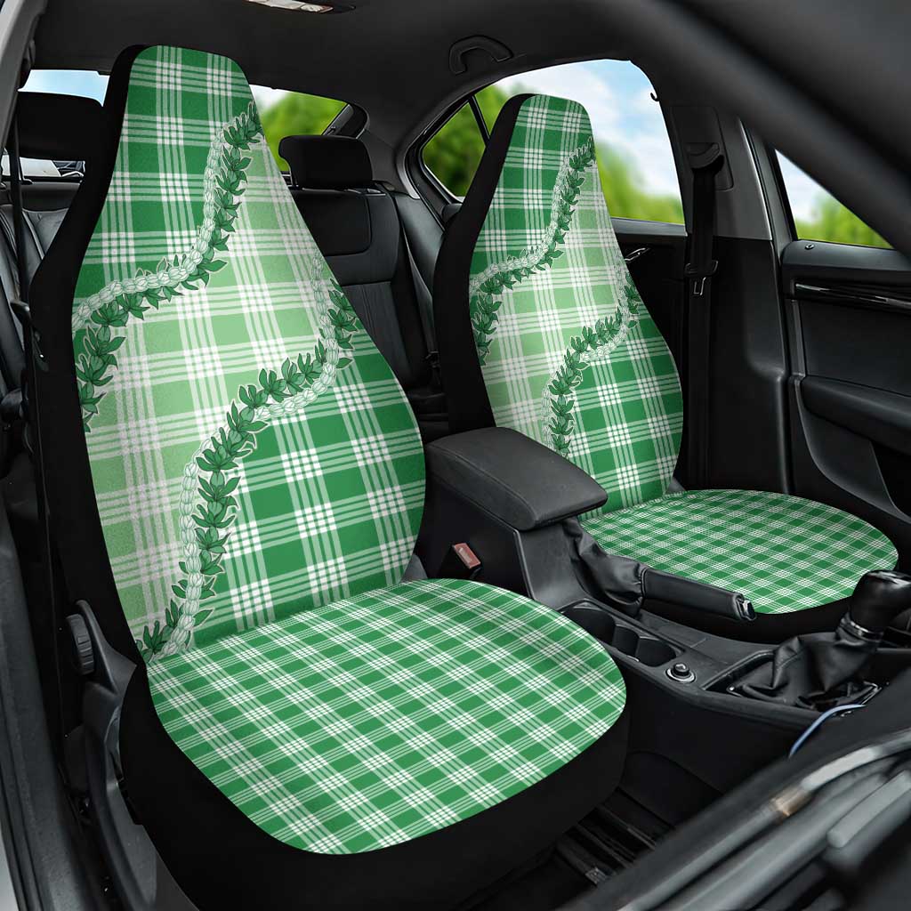 Green Hawaii Palaka Car Seat Cover Hawaiian Pikake Lei
