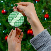 Green Hawaii Palaka Ceramic Ornament Hawaiian Pikake Lei LT05 - Polynesian Pride
