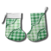Green Hawaii Palaka Christmas Stocking Hawaiian Pikake Lei LT05 - Polynesian Pride