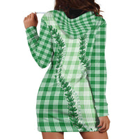 Green Hawaii Palaka Hoodie Dress Hawaiian Pikake Lei