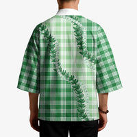 Green Hawaii Palaka Kimono Hawaiian Pikake Lei