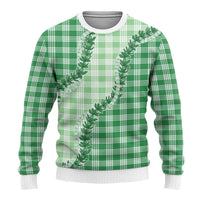 Green Hawaii Palaka Ugly Christmas Sweater Hawaiian Pikake Lei LT05 - Polynesian Pride