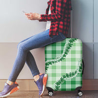 Green Hawaii Palaka Luggage Cover Hawaiian Pikake Lei