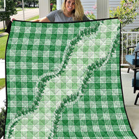 Green Hawaii Palaka Quilt Hawaiian Pikake Lei