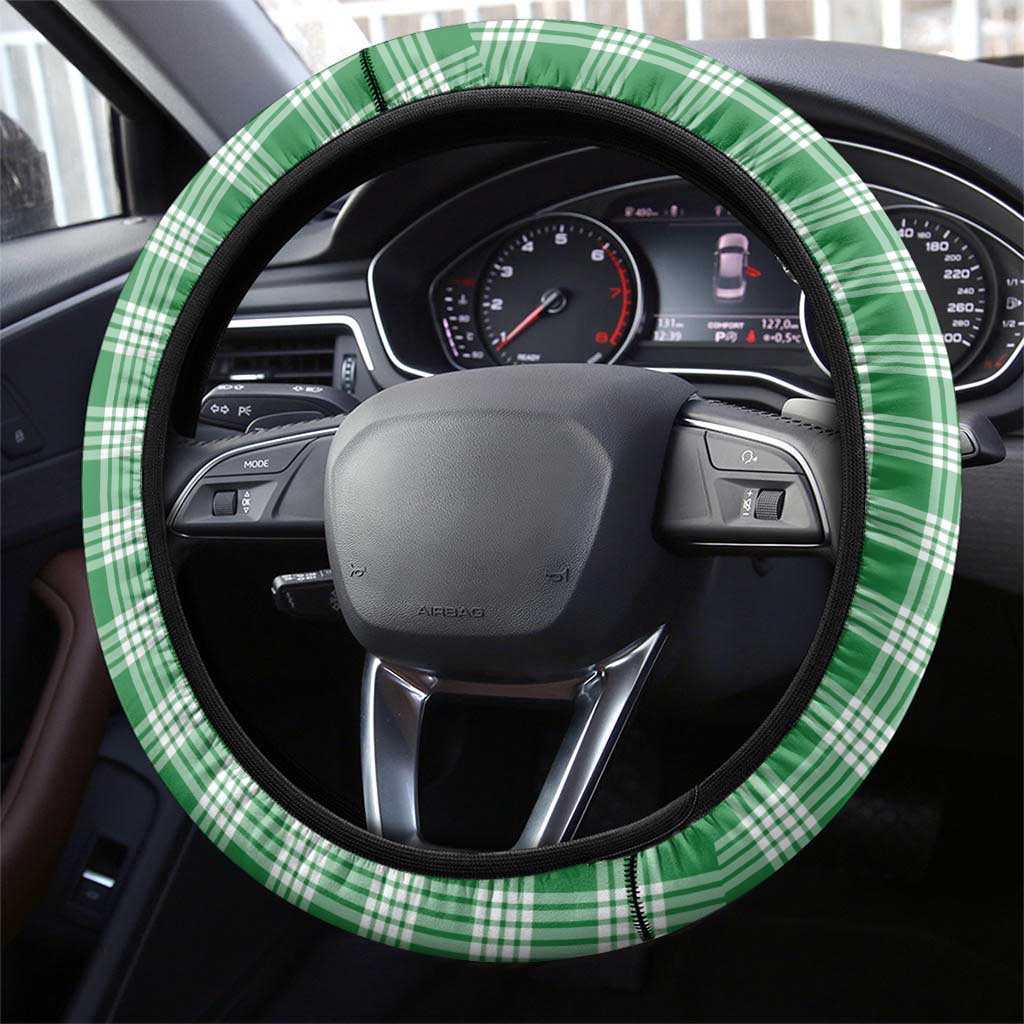 Green Hawaii Palaka Steering Wheel Cover Hawaiian Pikake Lei