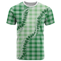 Green Hawaii Palaka T Shirt Hawaiian Pikake Lei