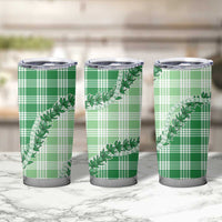 Green Hawaii Palaka Tumbler Cup Hawaiian Pikake Lei