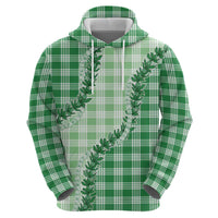 Green Hawaii Palaka Zip Hoodie Hawaiian Pikake Lei