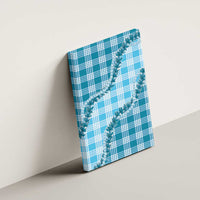 Blue Hawaii Palaka Canvas Wall Art Hawaiian Pikake Lei