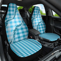 Blue Hawaii Palaka Car Seat Cover Hawaiian Pikake Lei