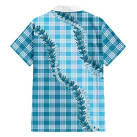 Blue Hawaii Palaka Family Matching Mermaid Dress and Hawaiian Shirt Hawaiian Pikake Lei LT05 - Polynesian Pride