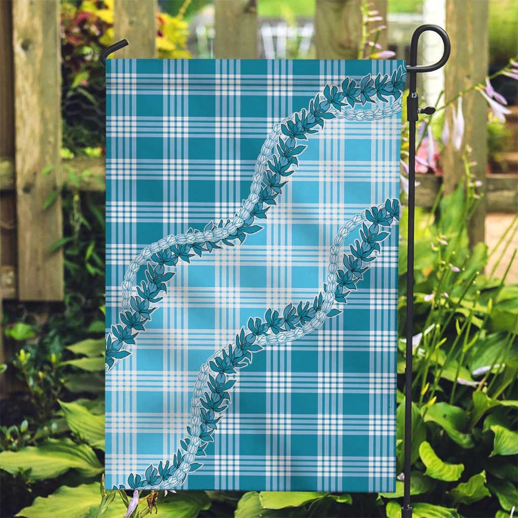 Blue Hawaii Palaka Garden Flag Hawaiian Pikake Lei